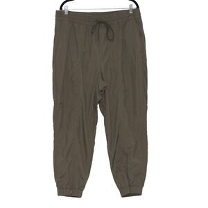 GAP Fit Olive Green Jogger Sweatpants Size XL Zipper Detail